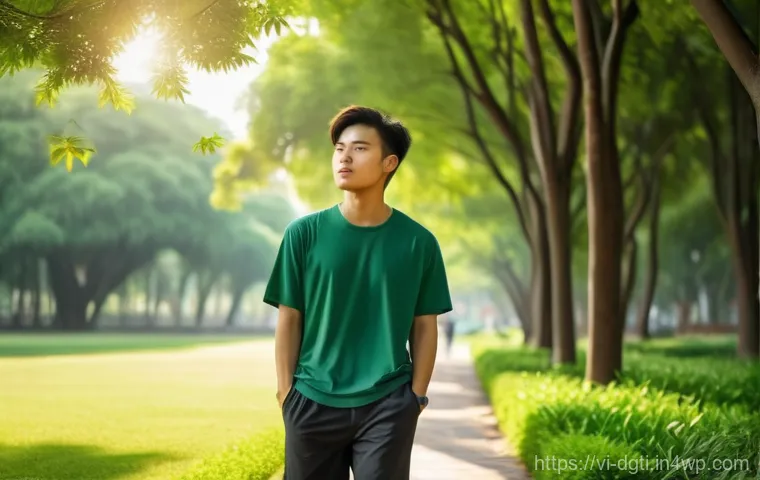 디지털 공간에서의 마음챙김 실천하기 - **Prompt: A diverse group of four young adults, aged 18-25, including both men and women, are gather...