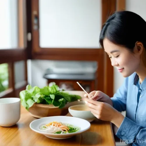 Home 27 디지털 과부하를 줄이기 위한 실용적 방법 - **Prompt:** A young Vietnamese woman in her late 20s or early 30s, dressed in comfortable, modern ca...