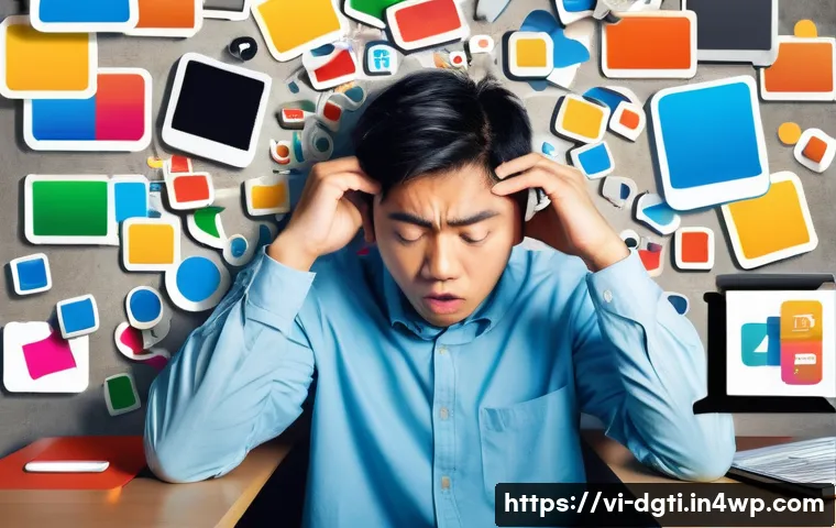 디지털 라이프에서의 불필요한 앱 제거하기 - **Prompt 1: The Digital Clutter Burden**
A young Vietnamese person, appearing slightly overwhelm...
