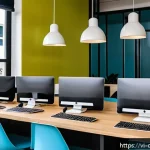 Home 18 디지털 정리 도구 비교 및 리뷰 - A modern, bright coworking space in Ho Chi Minh City with diverse Vietnamese professionals collabora...