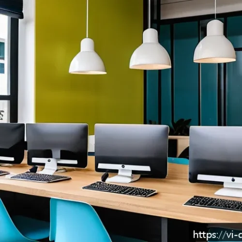 Home 30 디지털 정리 도구 비교 및 리뷰 - A modern, bright coworking space in Ho Chi Minh City with diverse Vietnamese professionals collabora...